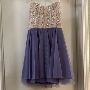 Embellished Lavender and Ivory Girls' Party Dress